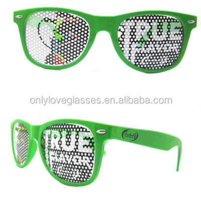 China Custom hot sale fashion sunglasses pinhole glasses, printed on glass sunglasses for sale