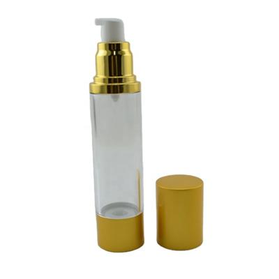 China 30ml 50ml 80ml 100ml Cosmetic Packaging Lotion Bottle Vacuum Bottle Gold Airless Bottle for sale