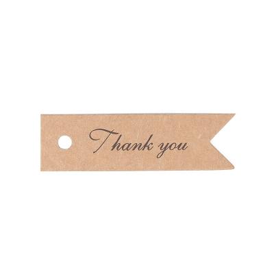 China Sustainable Custom Thank You Gift Tags Festival Printing Kraft Paper Tags Clothing Swing Hang Tags for sale