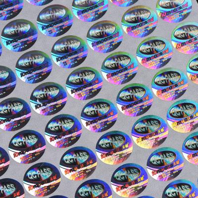 China Waterproof Wholesale Anti-fake Stickers Security Effect Hologram Clear Private Hologram Sticker for sale