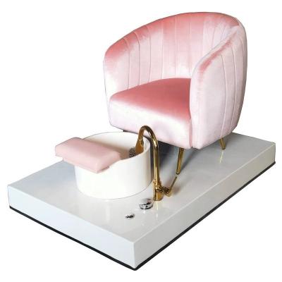 China Modern Luxury Pink Sink Used Pedicure Chair Foot Massage Spa Foot Massager Pedicure Chair Beauty Salon Equipment for sale