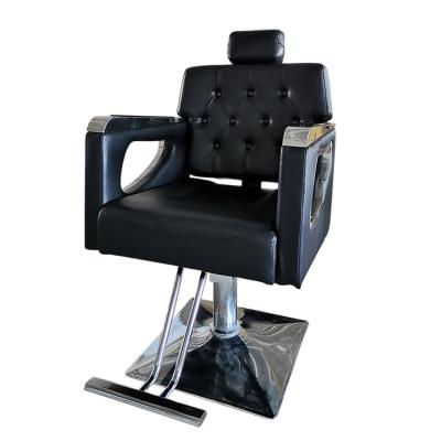 China Traditional High Quality Beauty Equipment Salon Furniture Beauty Salon Furniture Hairstyling Recliner Black Hairstyling Chair for sale