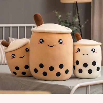 China Plush 70cm Drops Girlfriend Gift Huge Bubble Tea Shaped Pillow Boba Cushion for sale