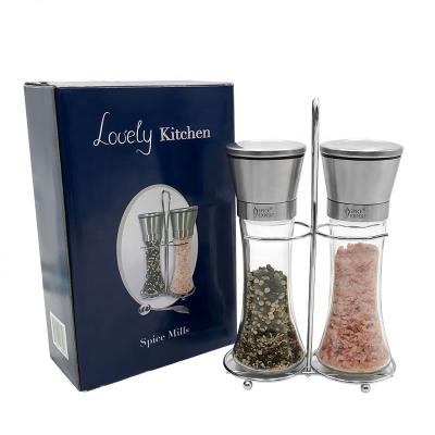 China Sustainable Premium Stainless Steel Pepper Mill Grinder Salt and Pepper Grinder Set for sale