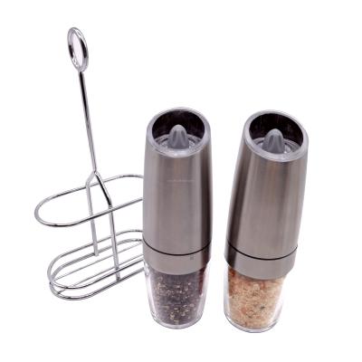 China Sustainable Automatic Powered Salt And Pepper Mill Set Salt And Pepper Grinder Electric Gravity Grinder for sale