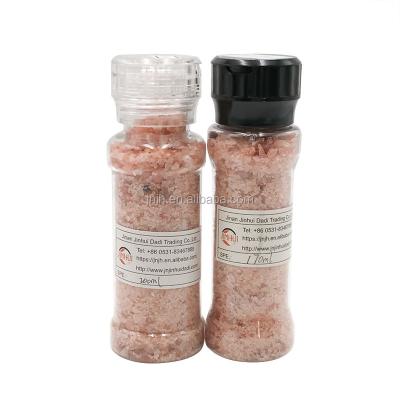 China Pakistan Salt Mill 200ml Pet Sustainable Plastic Bottle With Hand Spice Grinder for sale