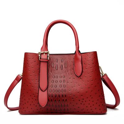 China Other New Women's Handbag Crocodile Pattern Large Capacity PU Shoulder Bag Customized Wholesale for sale