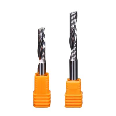 China Hot Sale Jinchuan Tungsten Carbide Single Flute Cutter Tools End Mill Router Wood Acrylic Spiral Bit for sale