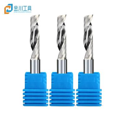 China Carbide wood carbide spiral endmill MDF single flute 6mm PVC cut single flute end mill one 1 for sale