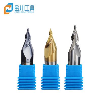 China Jinchuan D6mm D12mm two flutes spiralcnc mini word processing cutting tools word milling cutter luminous word end mill for sale