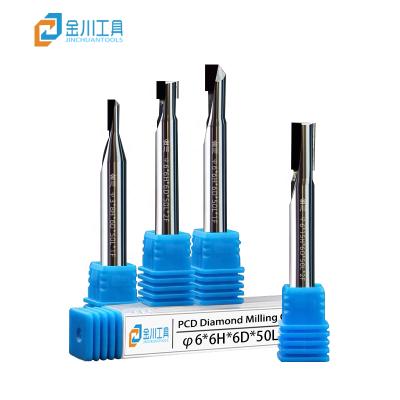 China Hot Sale Professional Production CNC Router Bit Diamond PCD Milling Cutter High Performance Trimming Router Machining Bit for sale