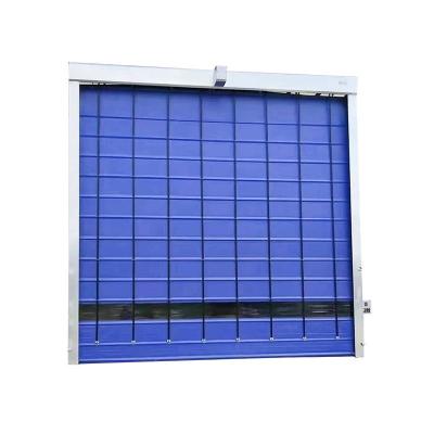 China Thermal Insulation Radar Geomagnetic Automatic Induction Door PVC Fast Stacking Anti-wind Stacking Door Stacking Door for sale