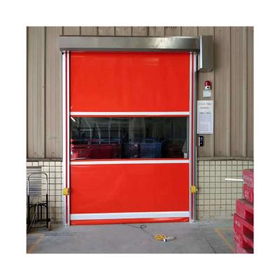 China Customized Modern Industrial Oak Color Automatic Steel Steel Roll Up Garage Doors for sale