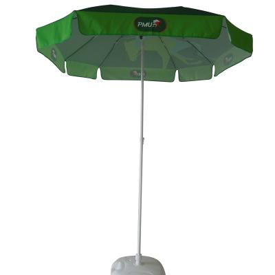 China Stretch Green Custom Size Wind Beach Umbrella Sun Resistant Foldable Beach Umbrella for sale