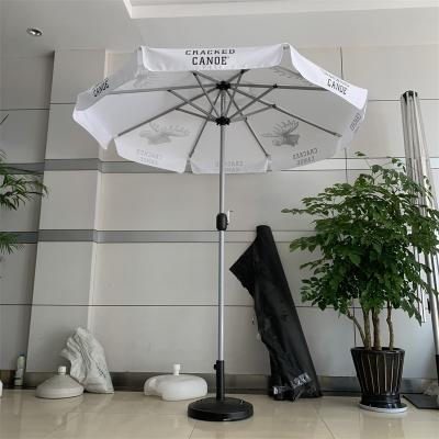 China Minimalist RPET Cloth Parasol Garden Umbrella Outdoor Patio Umbrella Restaurant Drinks Decorative Garden Umbrellas for sale