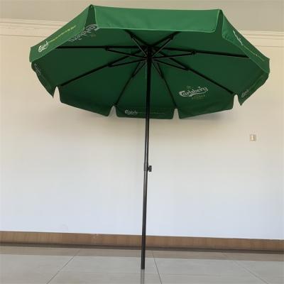 China Minimalist RPET Cloth Parasol Garden Umbrella Outdoor Patio Umbrella Restaurant Drinks Decorative Garden Umbrellas for sale