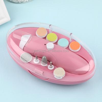 China Eco-freindly 9pcs Baby Nail Clipper Set Electric Newborn Baby Nail Trimmer Gift Set for sale