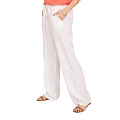 China Anti-pilling Loose Wide Leg Pajamas Women's Pants Casual Linen Pants Plus Size for sale