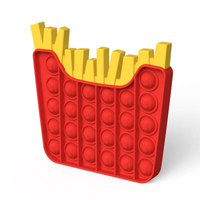 China Kids Toy New Design Silicone French Fry Toy Silicone Pop Fidget Toy For Kids for sale