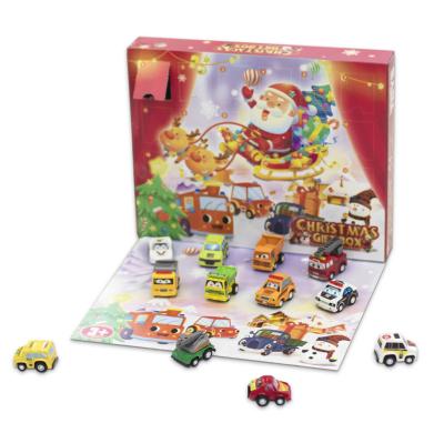 China Blind Box Christmas Advent Calendar Box 24 Days Big Blind Box Christmas Gifts With Inertia Cars For Kids for sale