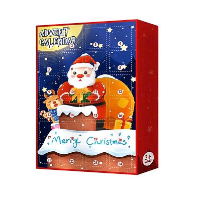 China Blind Box Christmas Blind Box Mystery Box Surprise 24 Days Countdown Advent Calendar Christmas Blind Box Gifts With Rubbers And Plastic Toys For Kids for sale