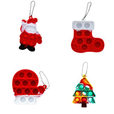 China Christmas Gift New Design Silicone Christmas Gifts Christmas Decoration Sensory Pendant For Kids for sale