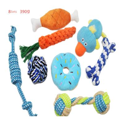 China Sustainable Pet Cotton Rope Gnaze Cleaning Teeth Set To Chew Toy Dog Pet Toys for sale