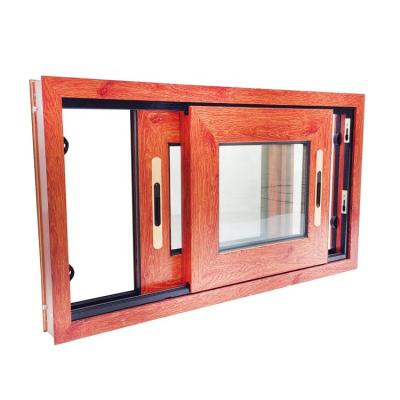 China Folding Screen Aluminum Cheap Sliding Windows 3 Tracks Large Sliding Window Glass Panes for sale