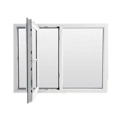 China Cheap Price PVC Windows Double Opening Swing Plastic Casement Window for sale