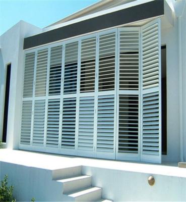 China Aluminum Alloy Bi Fold Doors Frames Louvered Horizontal 6063-T5 Aluminum Alloy Shutters Fiberglass Shutters Grade Customized CN; GUA for sale