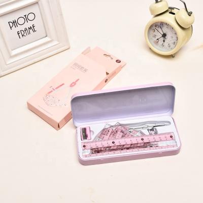 China Cute Fancy Compasses PINK Student 8pcs Math Set Bestselling Metal Student Set, Geometry Box, Study Tool for sale