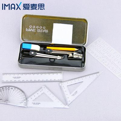 China School Maths Measuring And Drawing Five Star Geometry 10pcs/set Math Set Back To School Stationary Set for sale