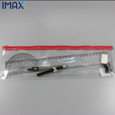 China Study Customized Set, Hot Selling Pencil Compass And 30cm Ruler With PVC Bag for sale