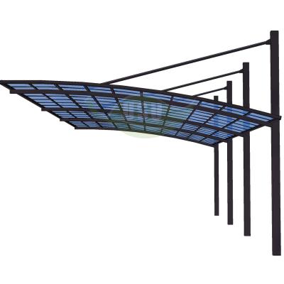 China Polycarbonate Aluminum Aluminum Carport Cover Metal Carport En Garage Dome Shaped Double Side for sale