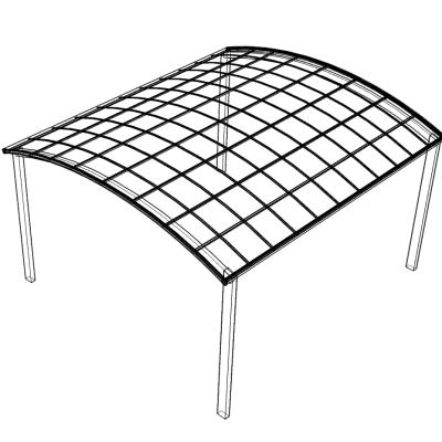 China L With Aluminum Polycarbonate Sheet Roof Double Carport / Garage for sale