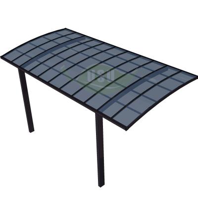 China 2020 Latest Metal L Type - 2 - Common Space Garage Double Car Outdoor Canopy Polycarbonate Sheet Roof for sale