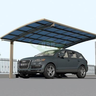 China L 2 Post Car Canopy Outdoor Garden Parking Polycarbonate Aluminum Carport for sale