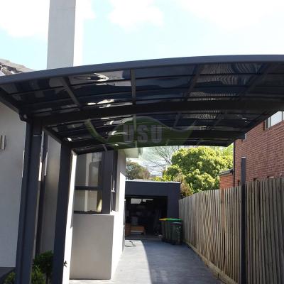 China L 2 Post Car Canopy Outdoor Garden Parking Polycarbonate Aluminum Carport for sale