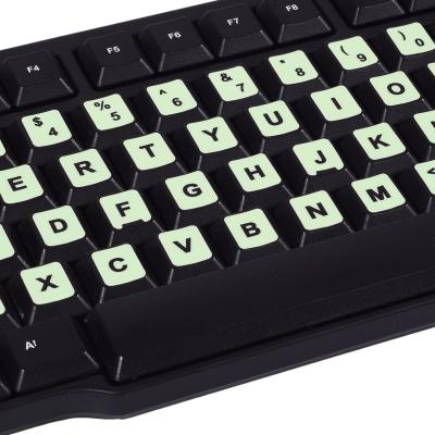 China Custom Removable Decorative Sticker Glow in the Dark Design Keyboard Laptop Stickers for Computer for sale