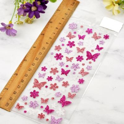 China Custom 3d Decorative Sticker Foam Puffy Glitter Sticker for sale