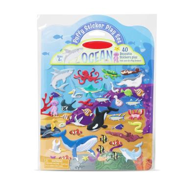 China Custom 3d decorative sticker kids sea animal foam puffy dress up sticker book set for sale