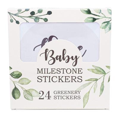 China Baby Boy Decorative Girl's First Sticker Year 1~12 Months Age Growth Baby Holiday Milestone Monthly Stickers Pack for sale