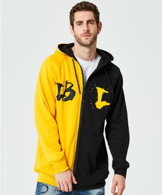 China 2019 Saige Sustainable OEM European Men's Casual Loose Hoody With Zipper Hoody for sale