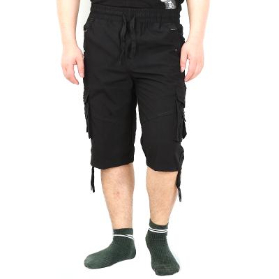 China Custom Cargo Mens 6 Pocket 3/4 Canvas Anti-wrinkle Cotton Short Pants for sale