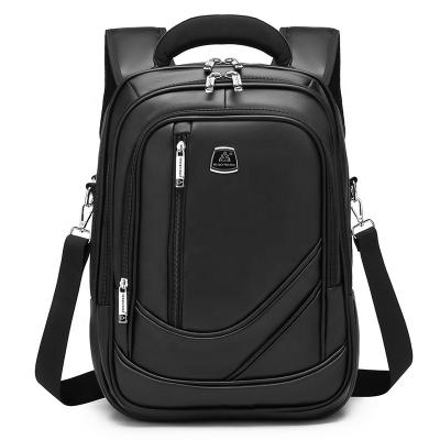 China Wholesale New Design Anti-theft Men's PU Leather Notebook Bag Notebook Bag Laptop Backpack for sale