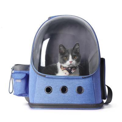 China 2023 new arrivals water resistant capsule pet backpack mochila para gatos cat canvas backpack for outdoor park for sale