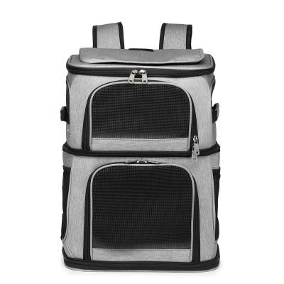 China 2023 Most Popular Luxury Pet Backpack Soft Double Layer Water Resistant Cat Pet Backpack for sale