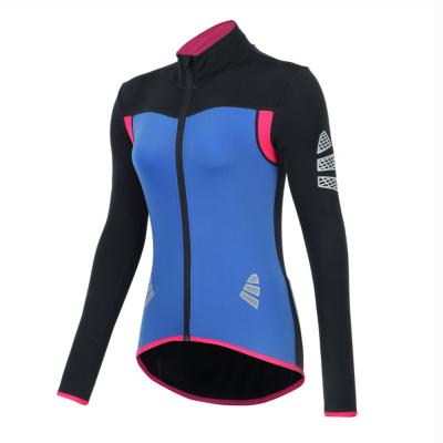 China OEM Women's Cycling Long Sleeve Full Sleeve Zipper Jacket Breathable High Performance Custom Quick Dry Cycling Wear For Cycling Team for sale