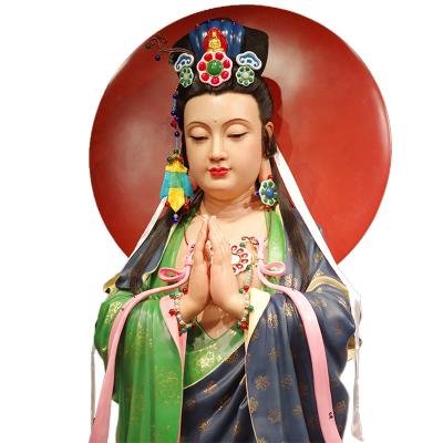 Cina Statua realistica eccellente della cera di Guanyin di grande dimensione della vetroresina di religione di Buddha per esposizione in vendita