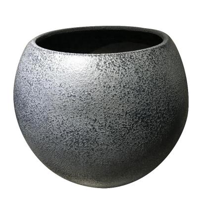 Cina Fibra all'aperto su misura Clay Pots Planters della vetroresina del vaso di fiore della sfera 39*39*141cm in vendita